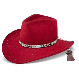 CHARLIE 1 HORSE | WILD HORSES FASHION HAT-Red CHARLIE 1 HORSE | WILD HORSES FASHION HAT-Red